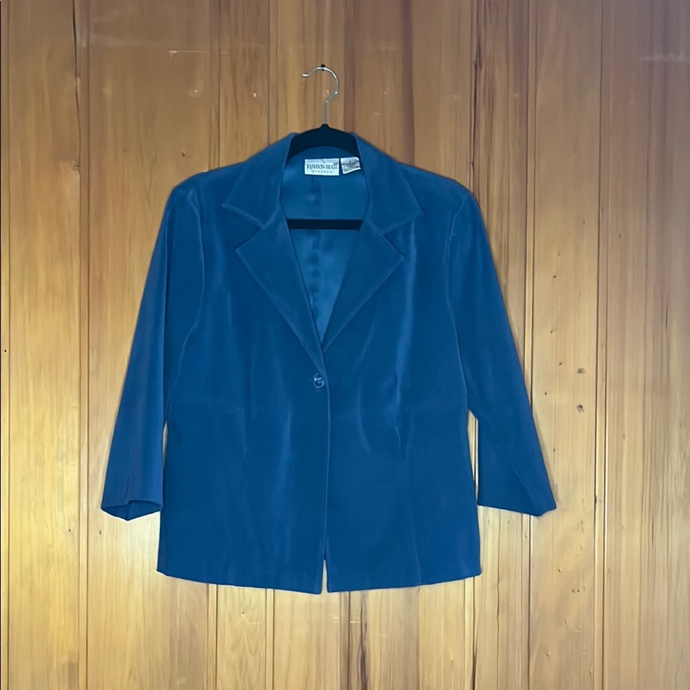 Vintage Women's Blue Suede Jacket